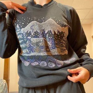 3 for 20🎁VINTAGE Christmas Cottage Crewneck